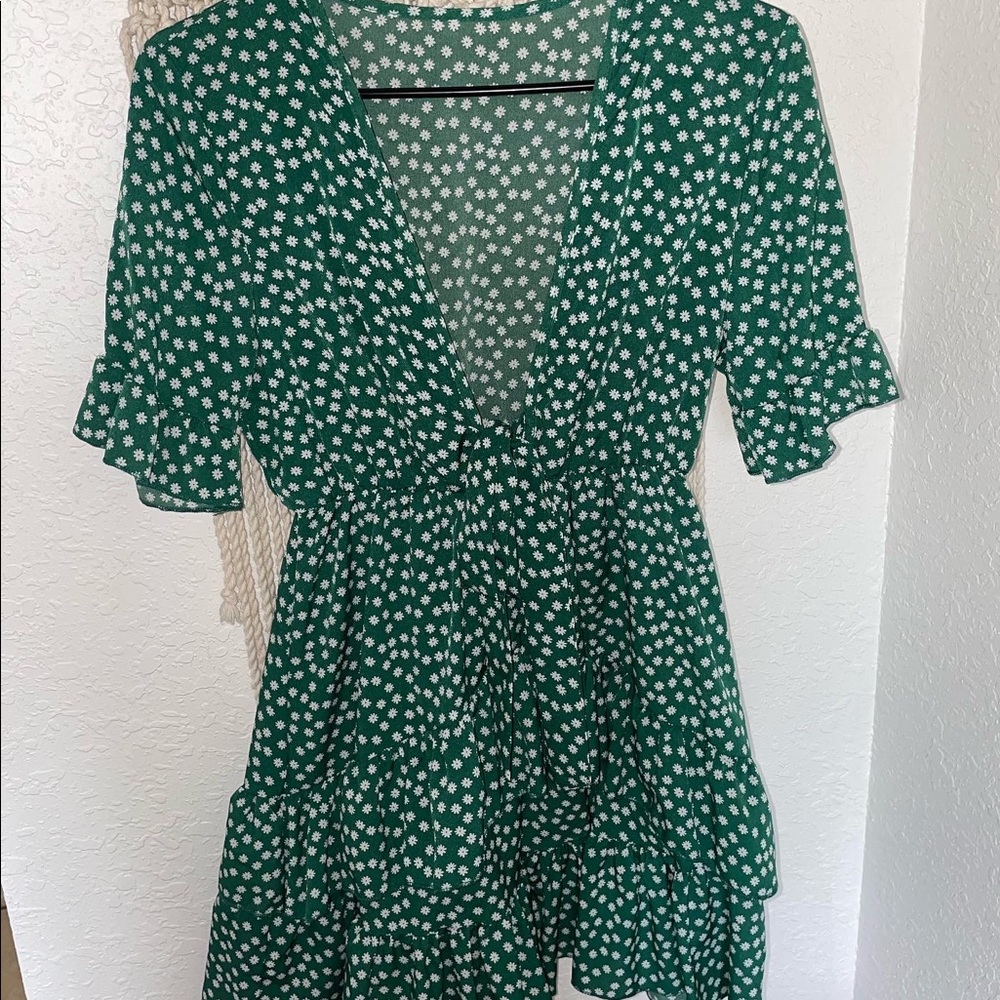 Low-V mini dress